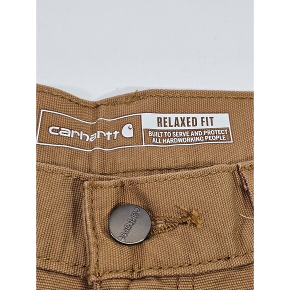 Carhartt Men's 44 Relaxed Fit Rigby 10" Dungaree Shorts Rugged Flex Tan New NWT - Picture 2 of 8